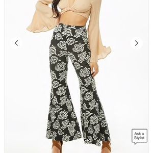 NWT Floral Flare Leggings F21
